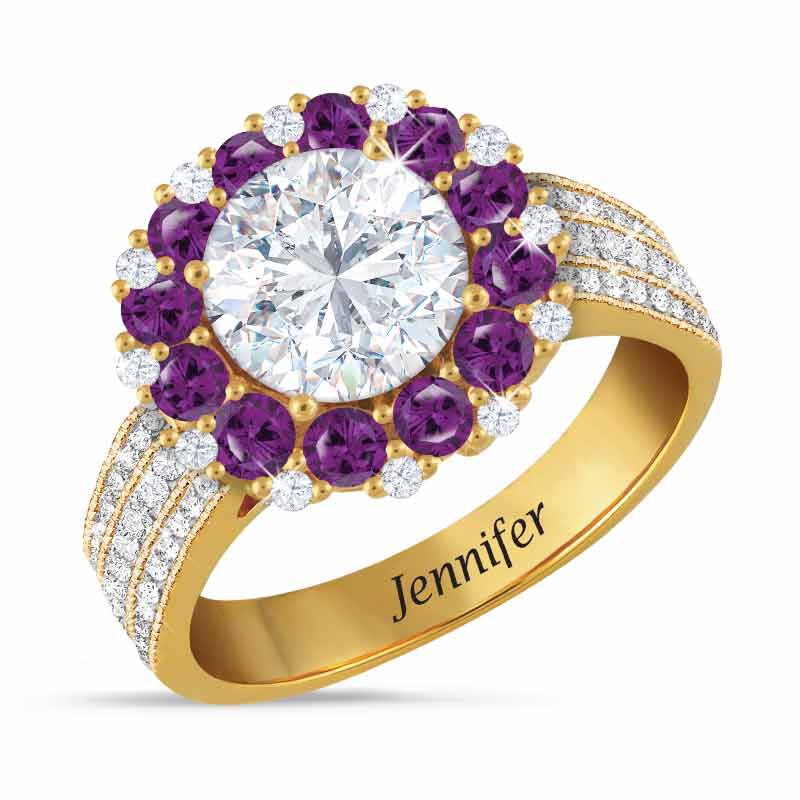 Birthstone Beauty Diamonisse Halo Ring 4924 001 3 2