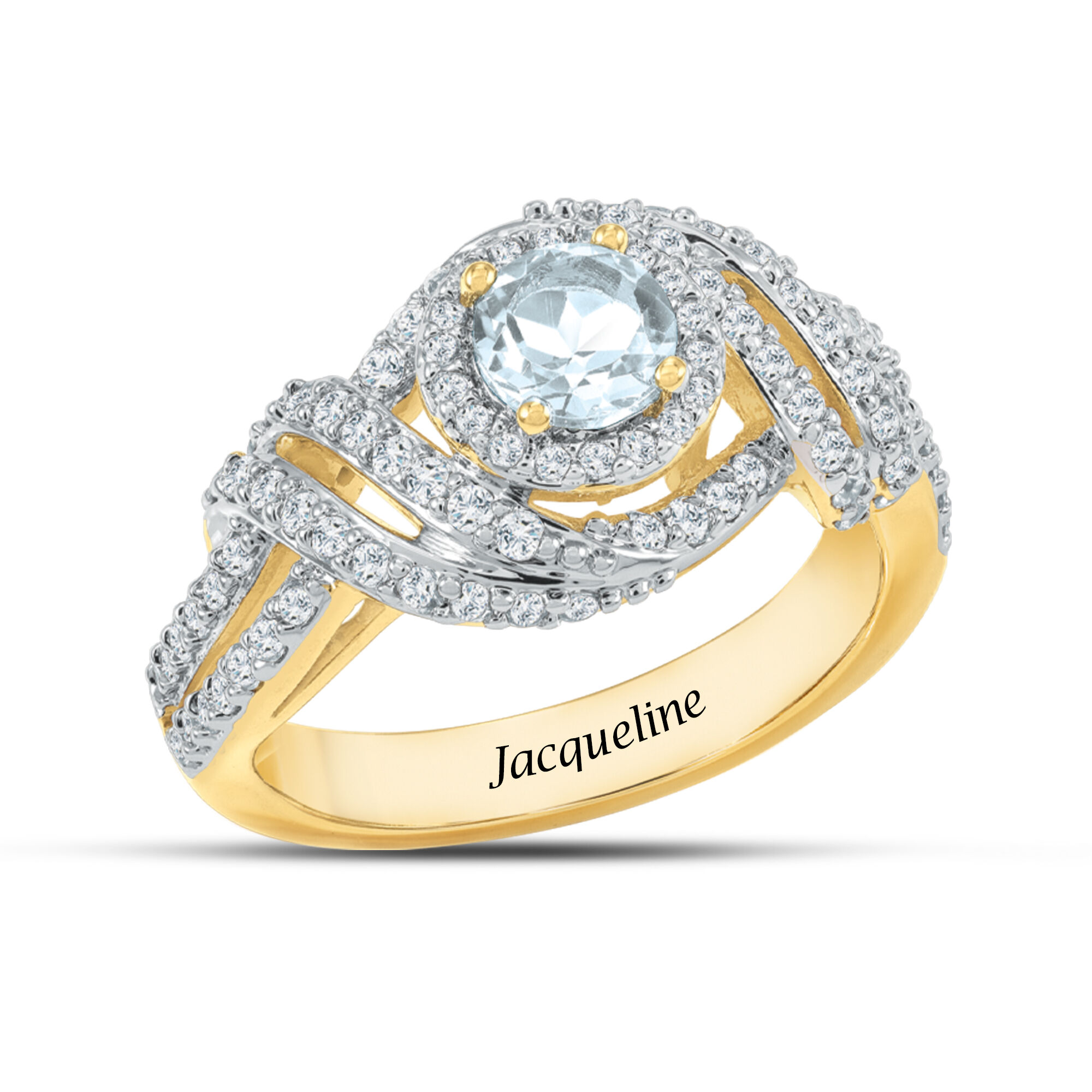 Personalized Genuine Birthstone Swirl Ring 10904 0014 d april