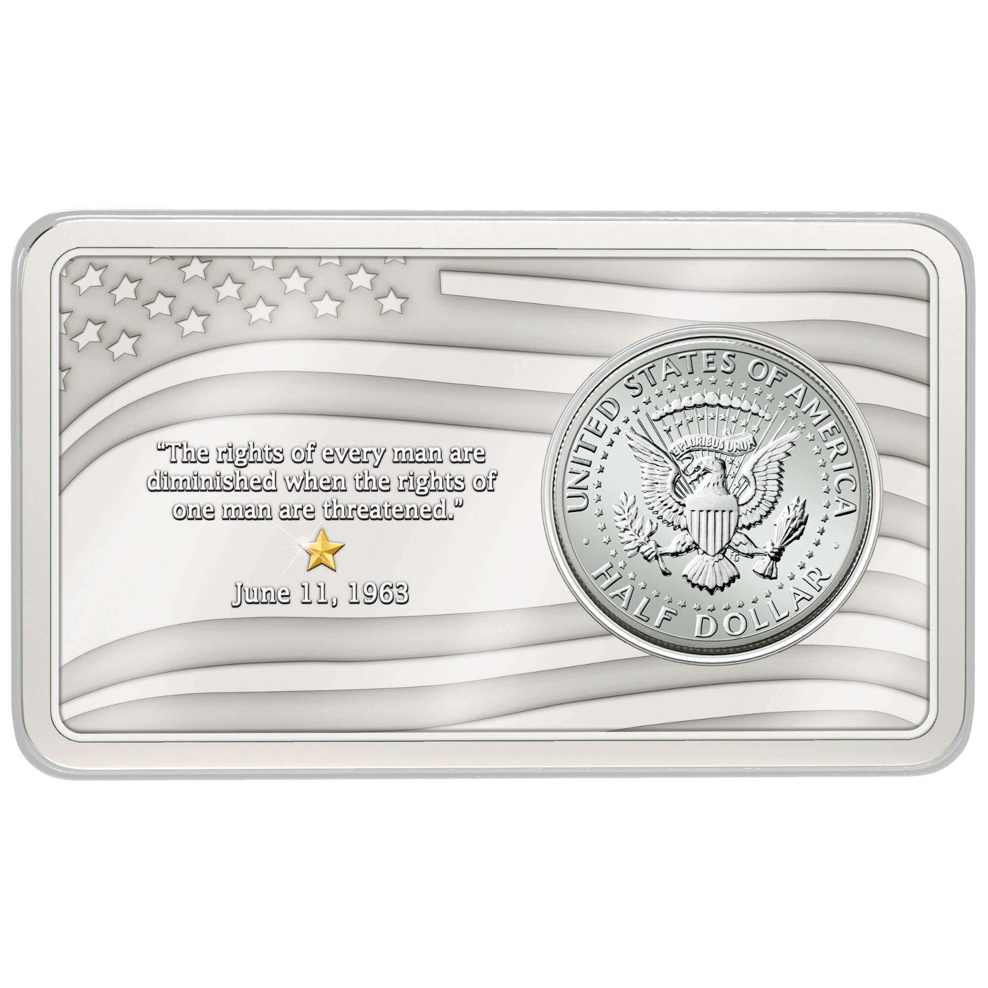 The Kennedy Silver Half Dollar Inaugural Year Mint Mark Set 10646 0017 c ingot
