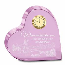 Always My Daughter Crystal Desk Clock 6082 001 6 1