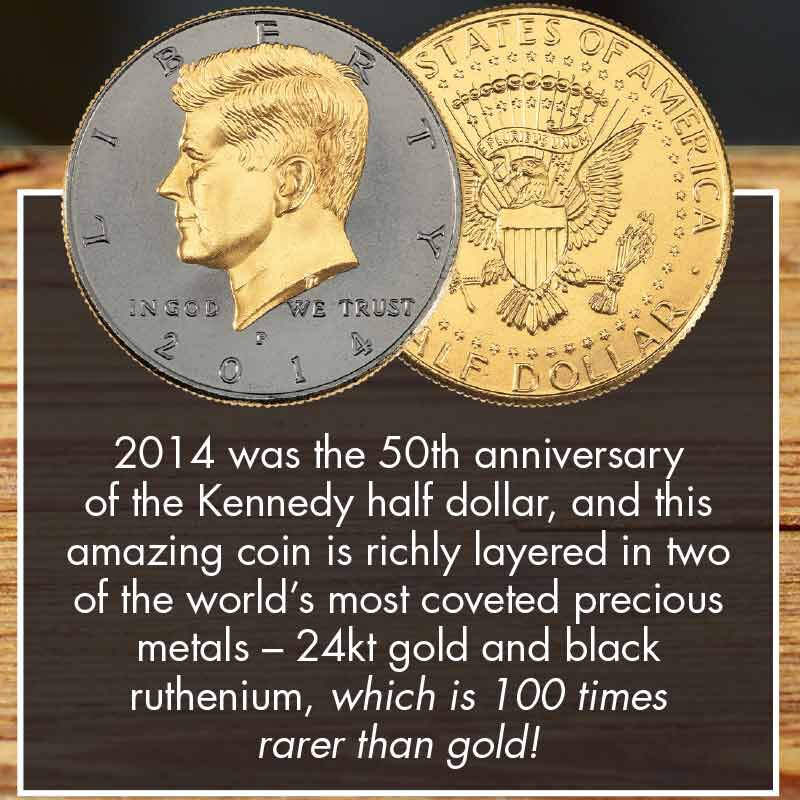 JFK Kennedy Half Dollar U.S MACHINE GUN KELLY Coin Gangster Series 
