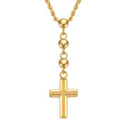 The Majestic Gold Cross Necklace 11207 0016 a main