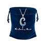 Blue Wave Initial Pendant, Blue Wave Initial Pendant 11569 0018 g giftpouch