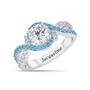 True Beauty Birthstone & Diamonisse Ring, Personalized True Beauty Birthstone Diamonisse Ring 11316 0014 l december