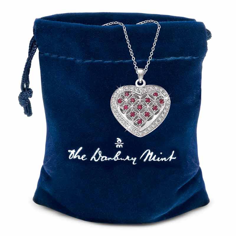 I Love You Dozen Rubies Pendant 4591 001 5 3