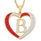 Personalized Diamond Heart Pendant 2300 0011 b initial B