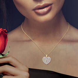 Golden Kiss Heart Pendant 10684 0028 m model