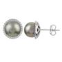 Black Tahitian Pearl Diamond Halo Studs 11142 0618 a main