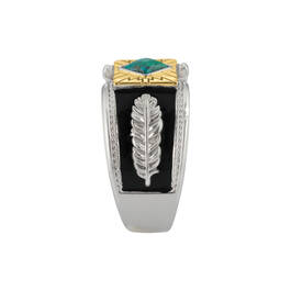 Western Vision Mens Turquoise Ring 11127 0013 b side