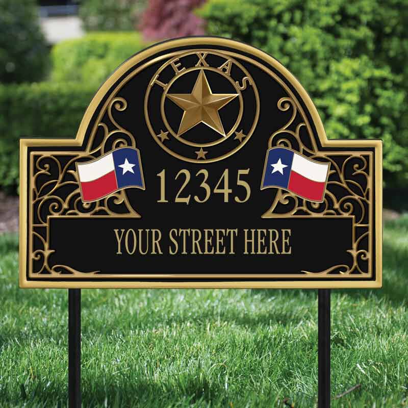The Texas Personalized Address Plaque 1073 001 8 2