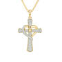 Heart of Faith Personalized Diamond Cross Pendant with FREE Matching Earrings 12242 0029 b front