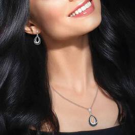 Waves of Wonder Black  White Diamond Earrings 2373 001 3 4