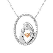 Mother Child Diamond Oval Pendant 11142 0758 a main