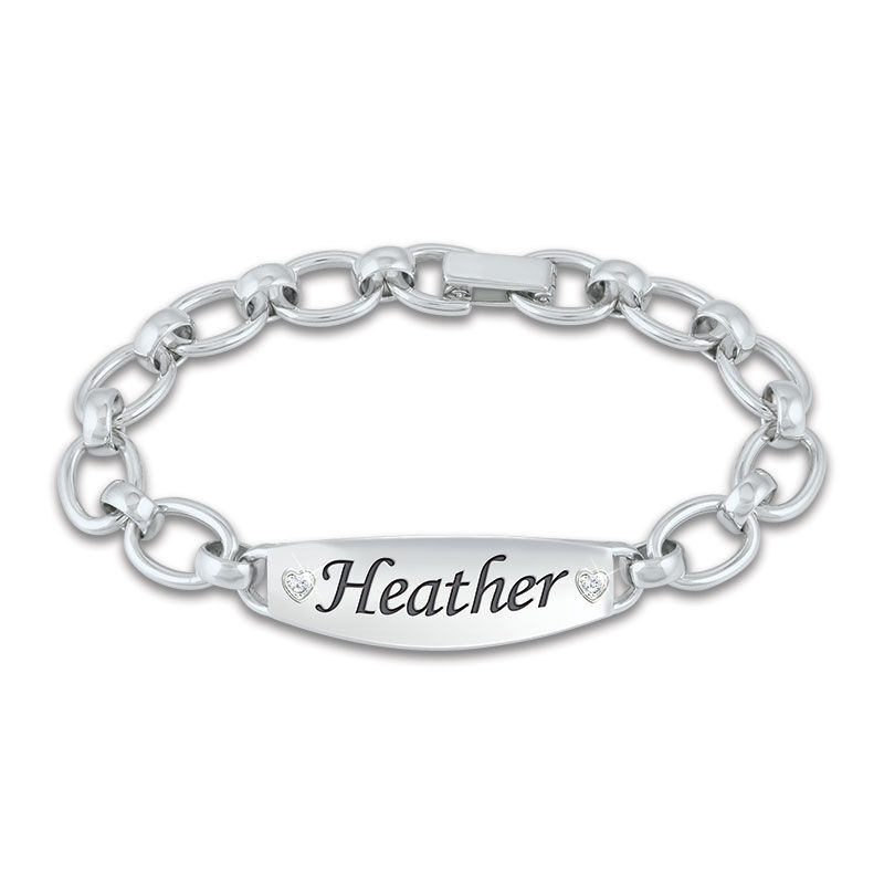 For My Daughter Personalized Diamond Bracelet 4085 001 8 1