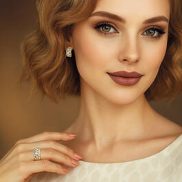 Golden Glow Ring with Matching Earrings 12386 0017 m model