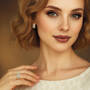 Golden Glow Ring with Matching Earrings 12386 0017 m model