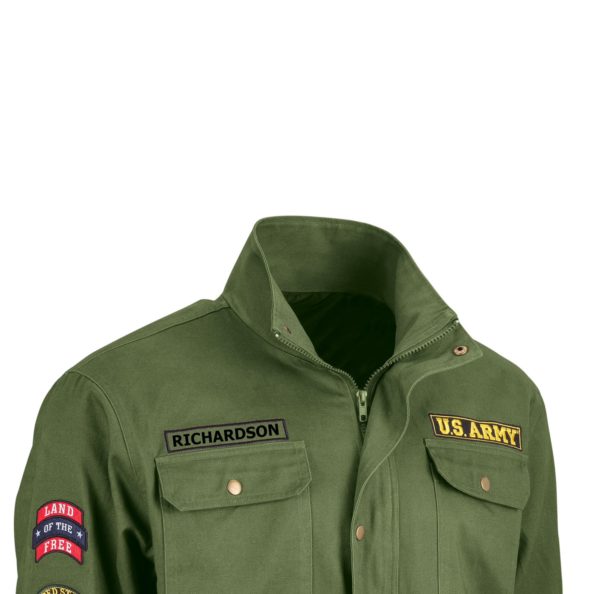 Personalized US Army Field Jacket 10539 0017 e closeup