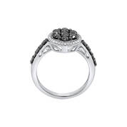 1CT Black and White Diamond Ring 11142 0881 b front