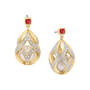 Birthstone & Diamond Caged Pearl Earrings, Birthstone Diamond Caged Pearl Earrings 11899 0019 g july