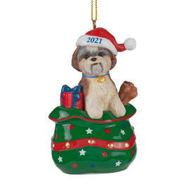 2021 Dog ShihTzu Ornament 6428 0464 a main