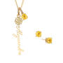 Birthstone Flower Necklace Earrings 11772 0011 k november