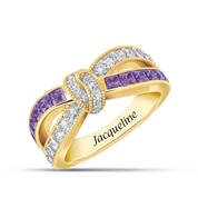 Personalized Birthstone Twist Ring 10468 0012 b february