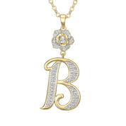 Diamond Rose Initial Pendant 12023 0024 c pendant