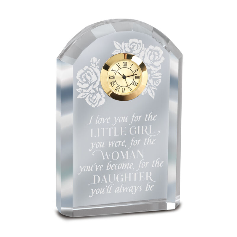 For The Daughter You ll Always Be Crystal Desk Clock 10697 0015 a main