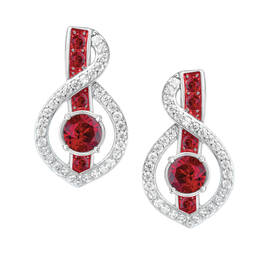 Birthstone Wave Earrings 2202 0069 g july