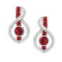 Birthstone Wave Earrings, Birthstone Wave Earrings 2202 0069 g july