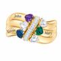 Many Hearts One Family Personalized Birthstone  Diamond Ring 6521 001 5 3