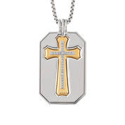 Personalized Two in One Diamond Cross Pendant 12049 0016 b front