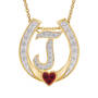 Diamond Initial Horseshoe Pendant 11352 0019 i initial