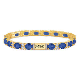 Birthstone & Diamond Tennis Bracelet 12017 0014 i september