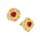 Diamond Gemstone Rose Earrings 10559 0012 a main