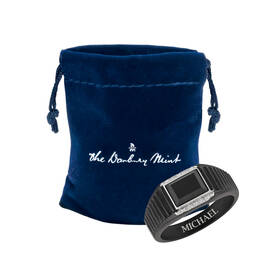 Personalized Black Ice Onyx Ring 11961 0012 g gift pouch