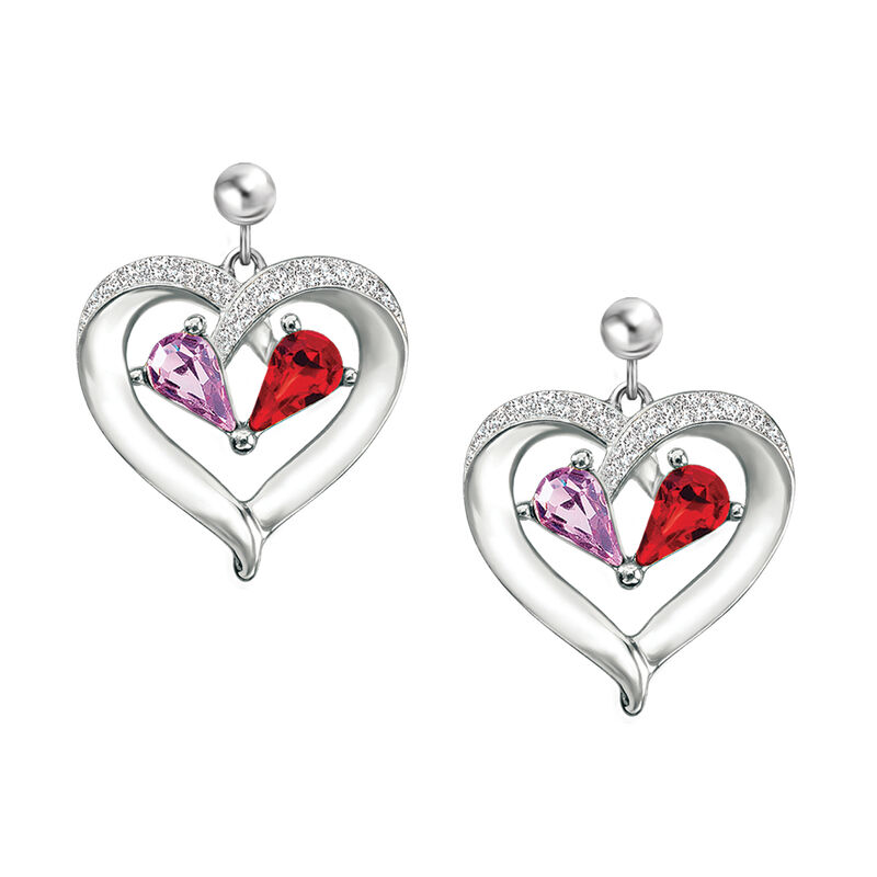 Forever Together Birthstone Diamond Heart Earrings 4301 0081 a main