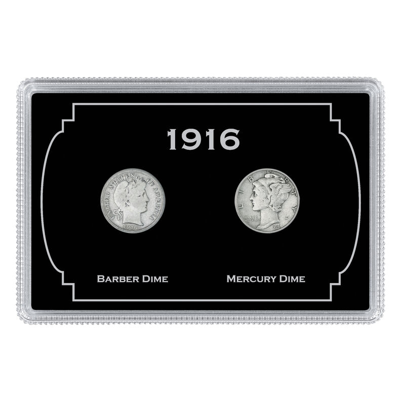 The First and Last Year Dual Dated Coin Set 10124 0018 c dimepanel