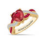 Our Love is True Ruby Red Heart Ring 10041 0018 a main