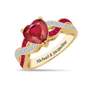 Our Love is True Ruby Red Heart Ring 10041 0018 a main