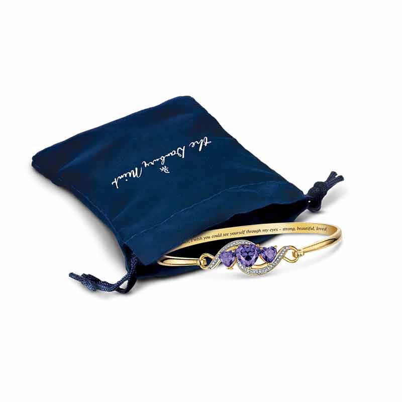 Strong Beautiful Loved Three Heart Bangle 6528 001 8 2