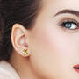 9kt Gold Large Knot Stud Earrings 11142 0402 m model
