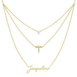Someone to Watch Over Me Layered Angel Necklace 6817 0018 a main