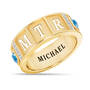 Personalized Birthstone Initials Ring, Personalized Birthstone Initials Ring 11010 0013 l december