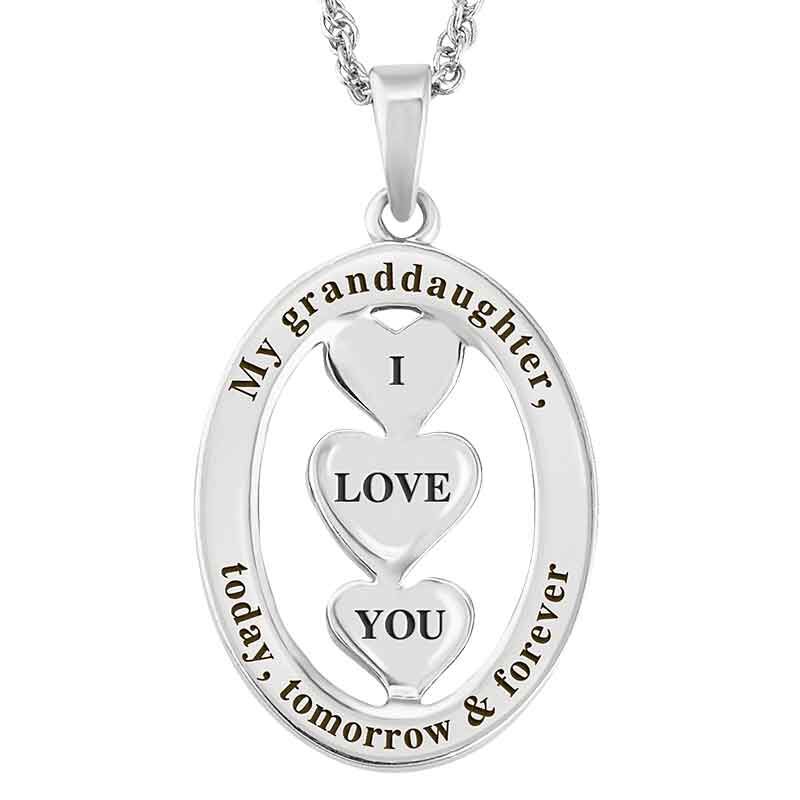 Granddaughter I Love You Diamond Pendant 1887 001 4 3