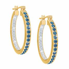 Birthstone Diamond Hoop Earrings 9692 013 7 9