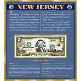 The United States Enhanced Two Dollar Bill Collection 6448 0031 a New Jersey