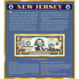 The United States Enhanced Two Dollar Bill Collection 6448 0031 a New Jersey