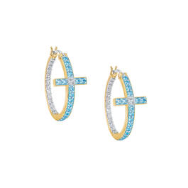 The Birthstone Diamond Cross Hoops 11446 0017 c march