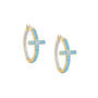 The Birthstone Diamond Cross Hoops 11446 0017 c march